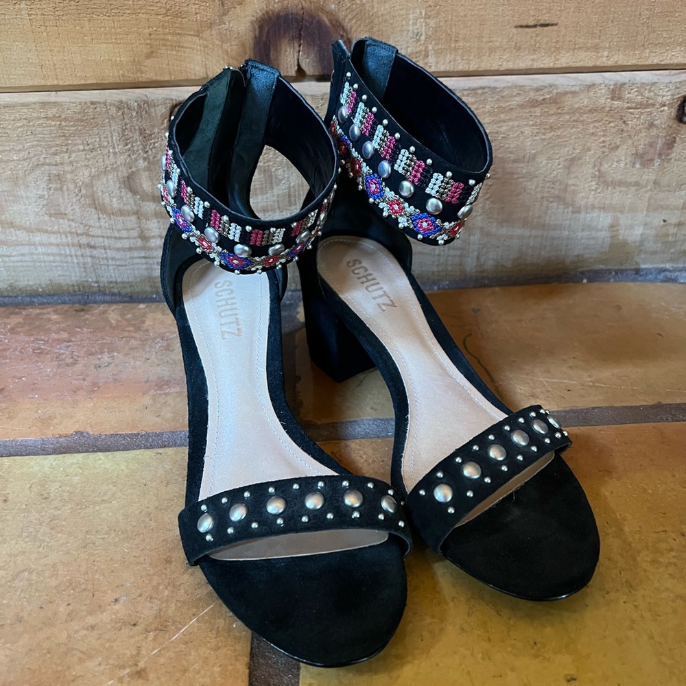 SCHUTZ block heel sandal